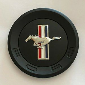 Ford Mustang Pony Tri Bar DECAL Black TRUNK DECK LID EMBLEM BADGE 5.9"/1…